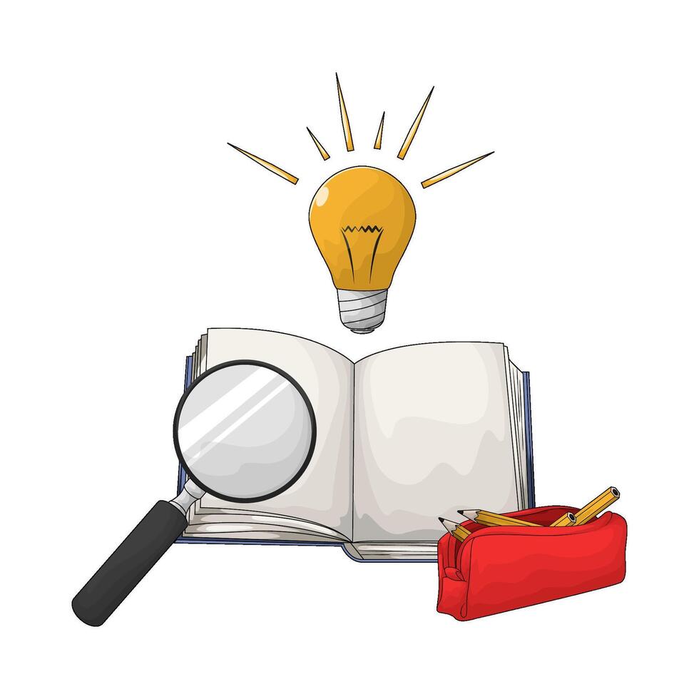 idea with open book vector