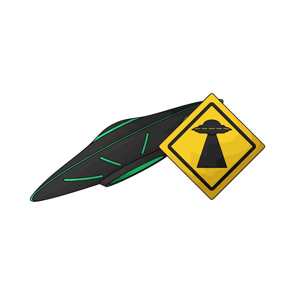 ufo and ufo sign vector
