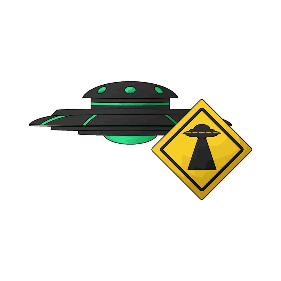 ufo and ufo signs illustration vector