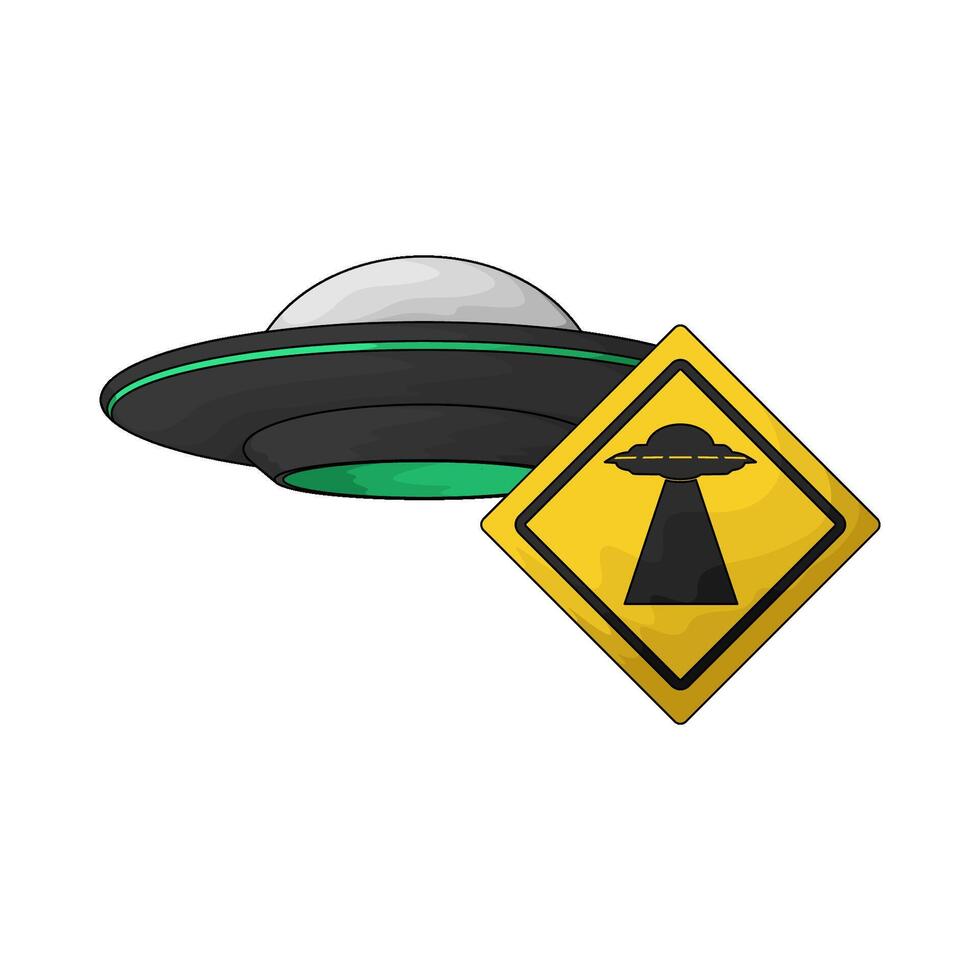 illustration of ufo and ufo signs vector