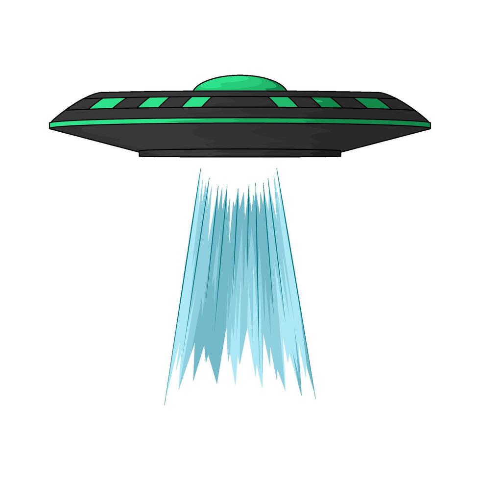 UFO lights up the sky again illustration vector