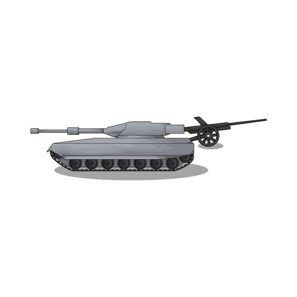 Main battle tank illustration vector