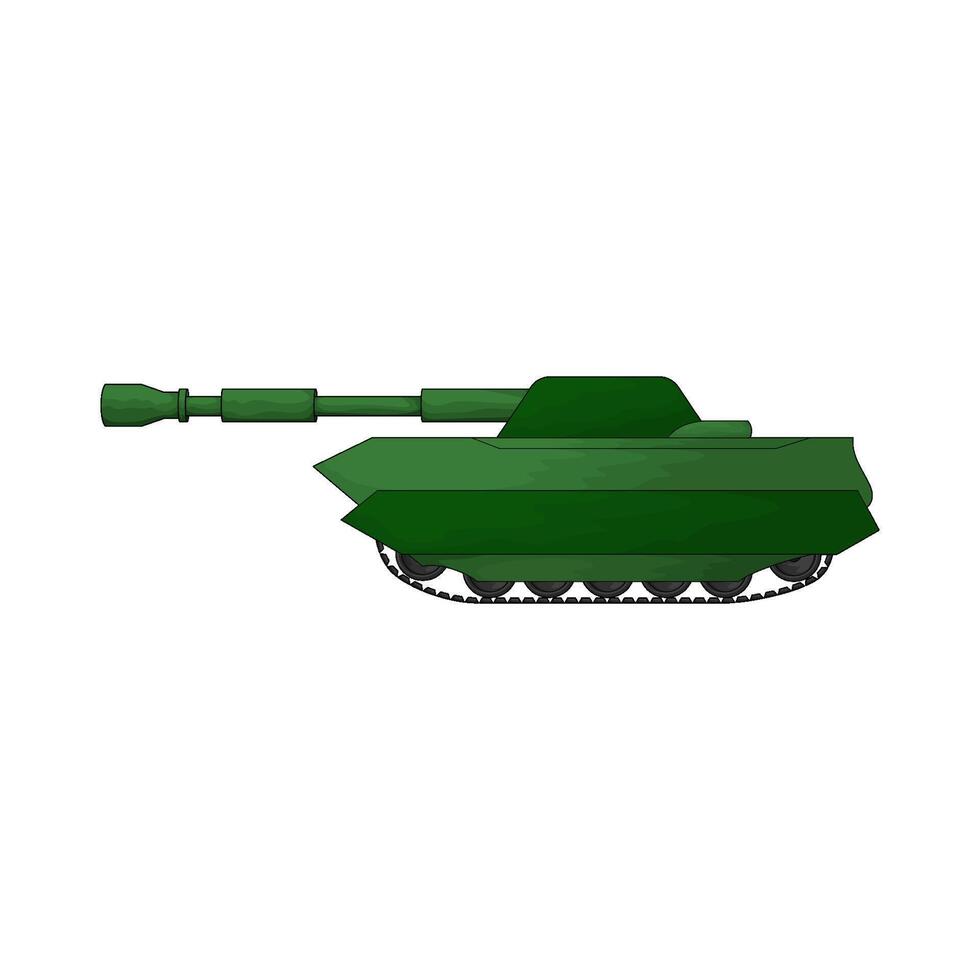 illustration of green army tank vector