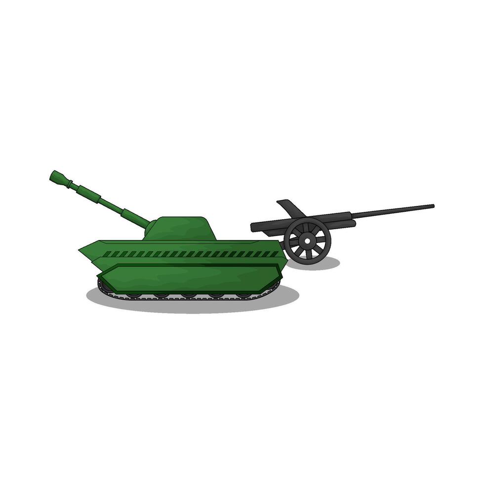 green army tank illustration vector