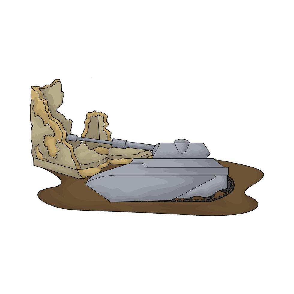 silver army tank illustration vector