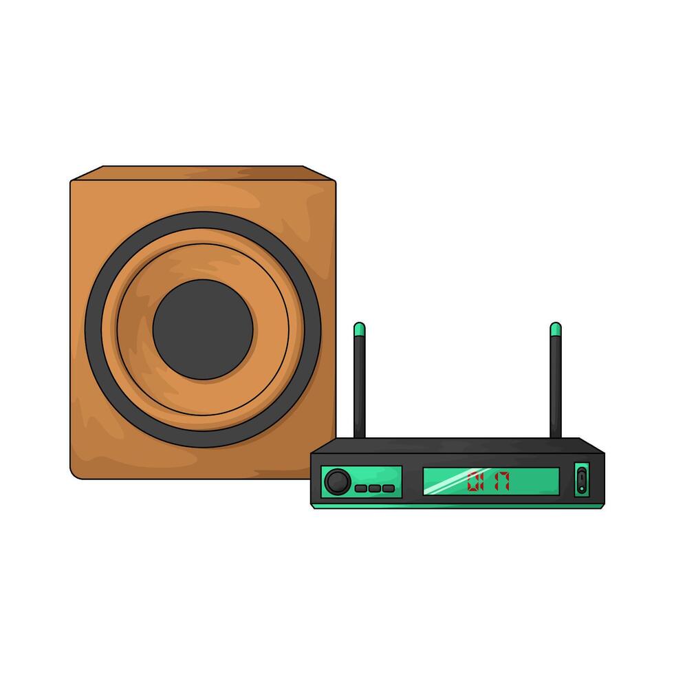 speaker with dvd player vector