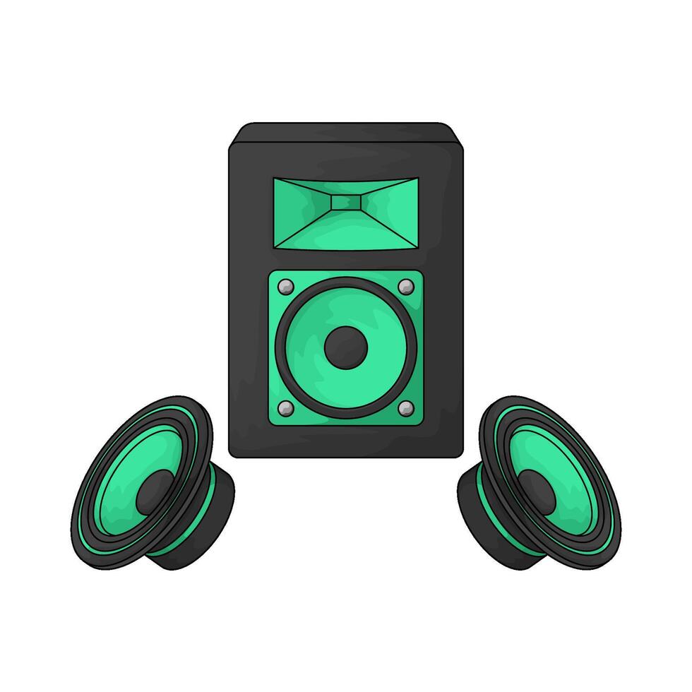 Powered Bookshelf Speaker illustration vector