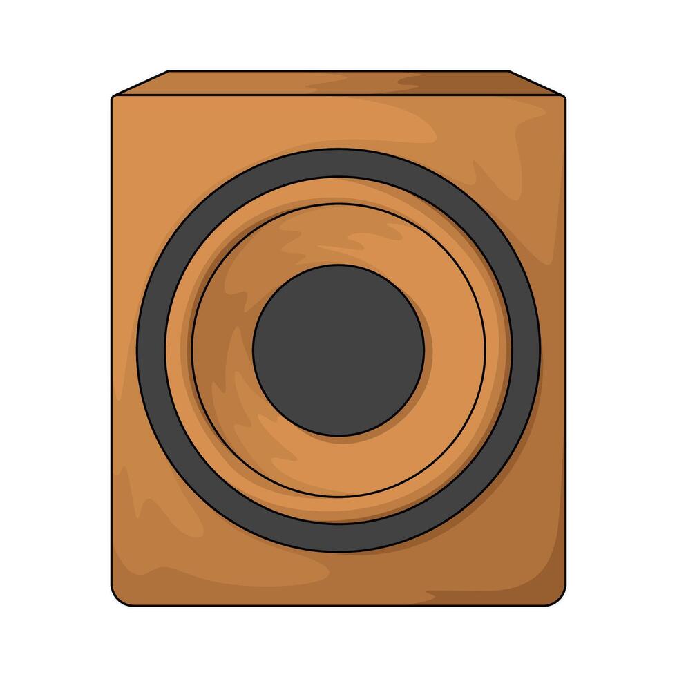 Powered Bookshelf Speakers illustration vector