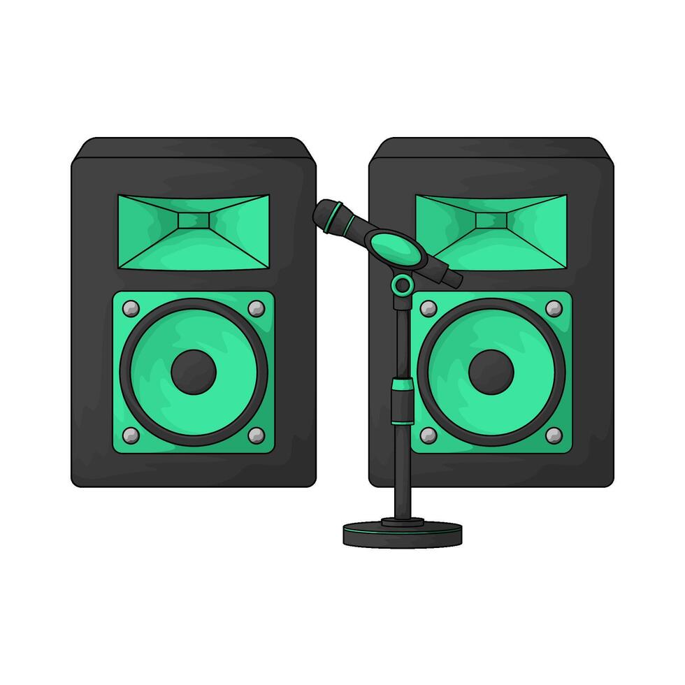 illustration of Speaker and mic vector
