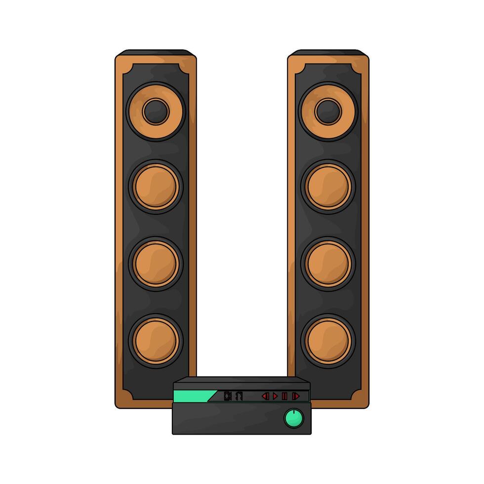 Thousand Large Music Speaker vector