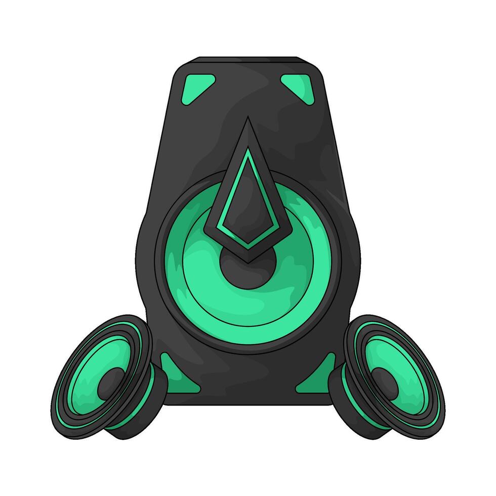 best smart music speaker vector