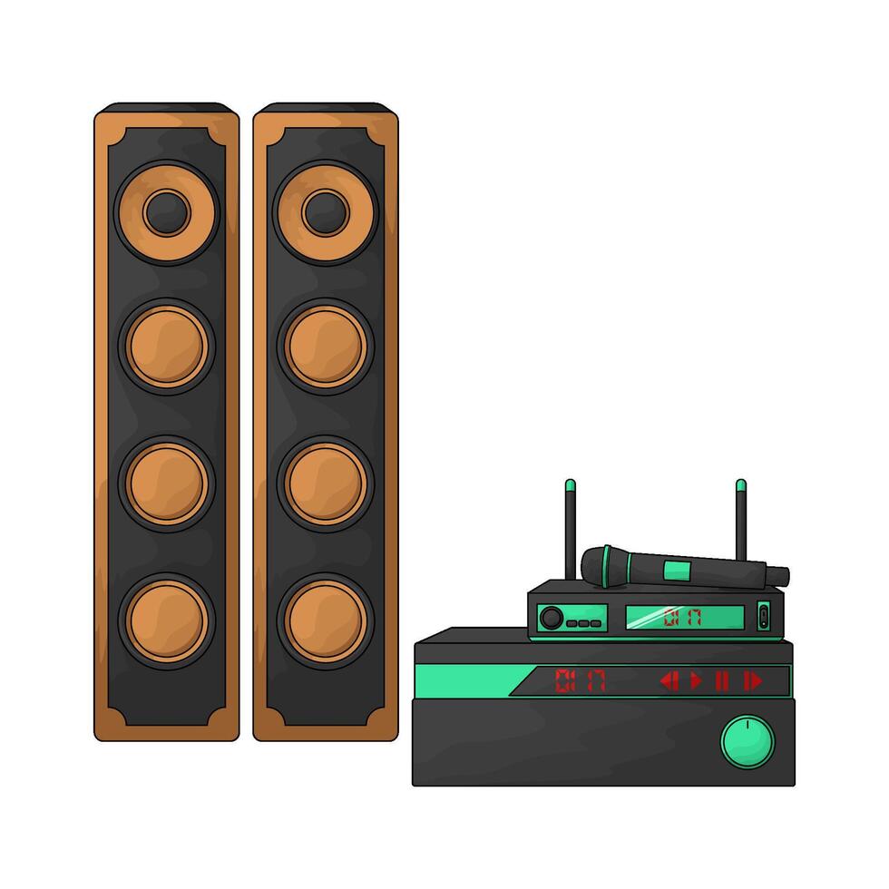illustration of Thousand Large Music Speakers vector