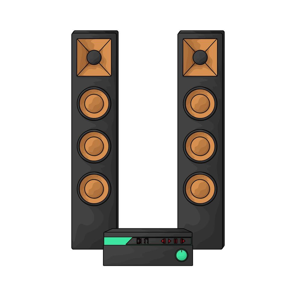 Thousand Large Music Speakers vector