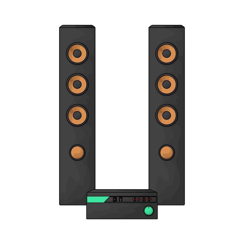Thousand Large Music Speakers illustration vector