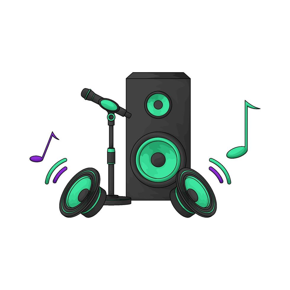 Music Speaker Systems illustration vector