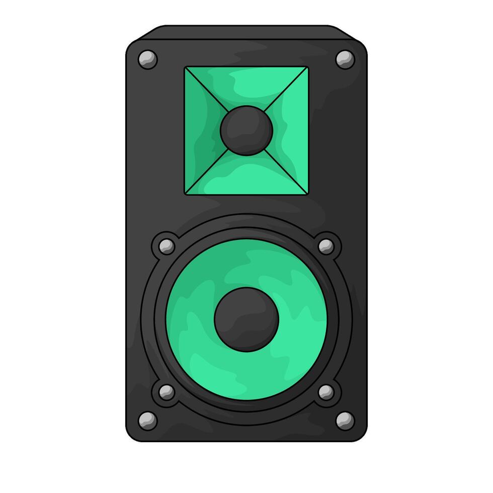 illustration of smart green speaker vector