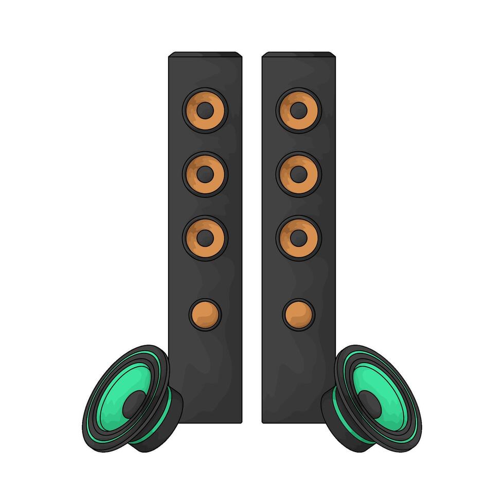 illustration of advanced music speaker vector