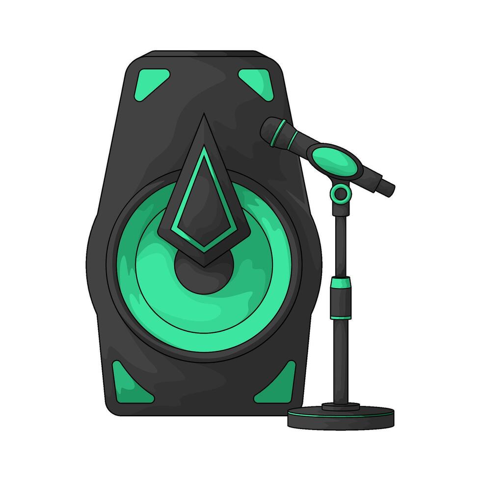 green speaker illustration vector