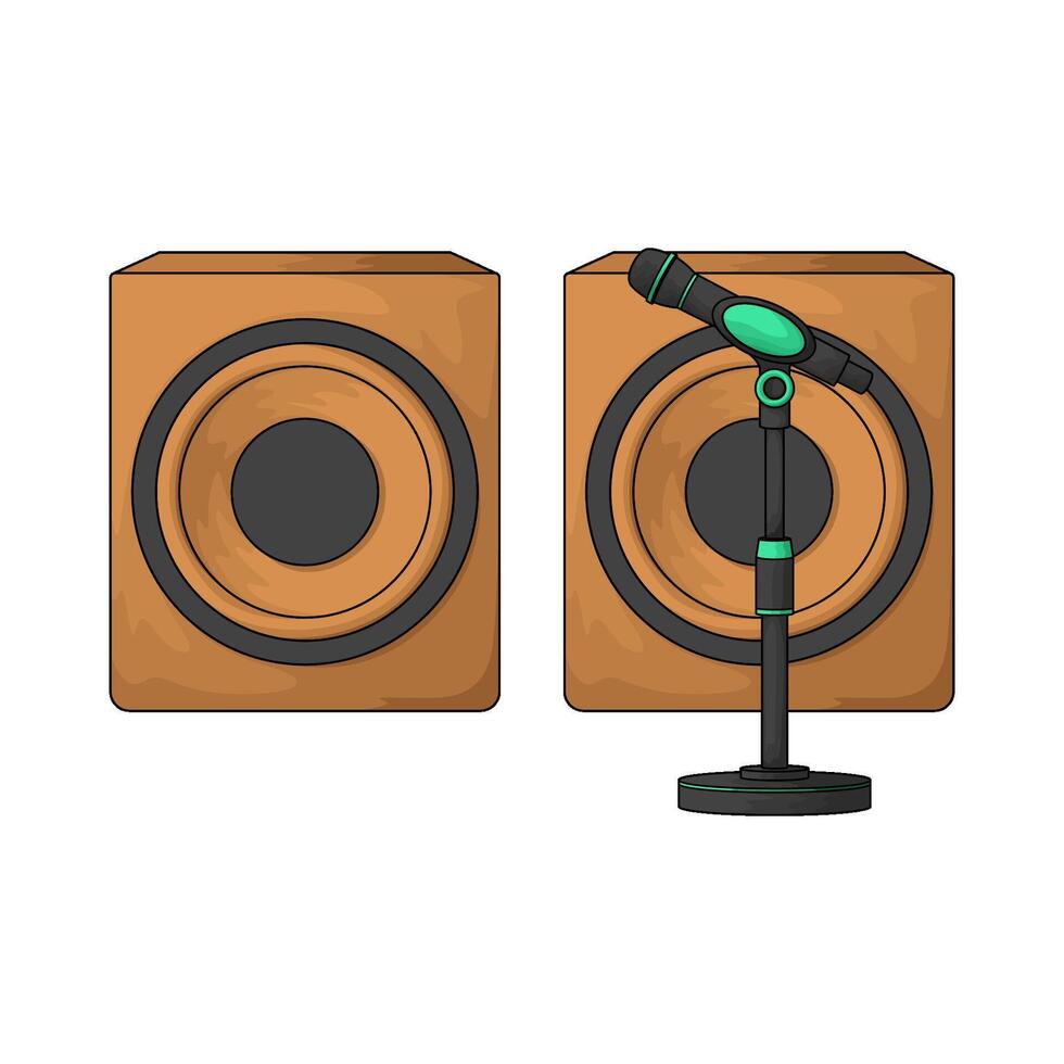 illustration of microphone with best speaker vector