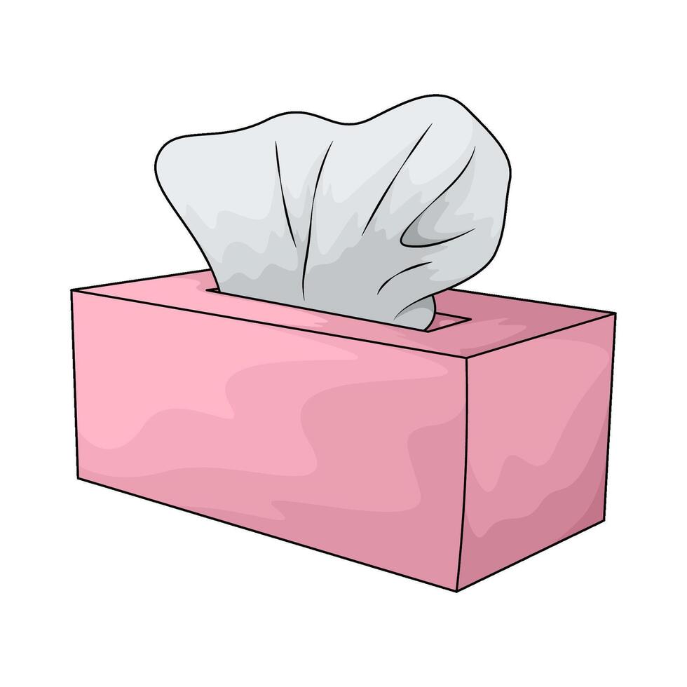 tissue in a pink box vector