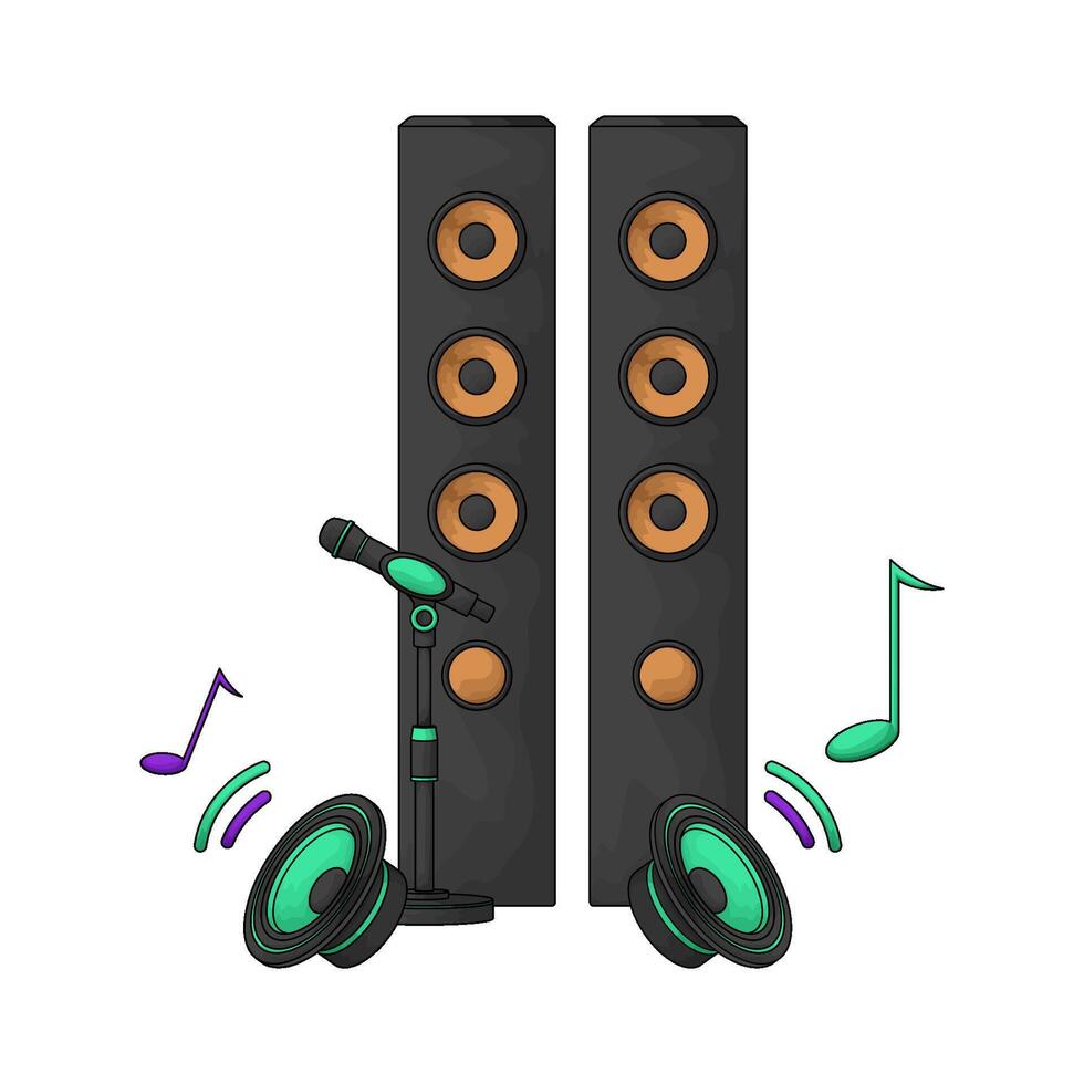 best speaker with mic illustration vector