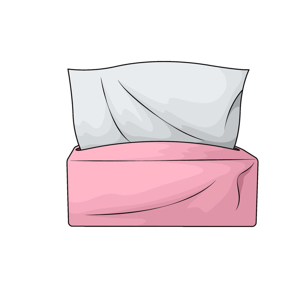 tissue with pink packaging illustration vector