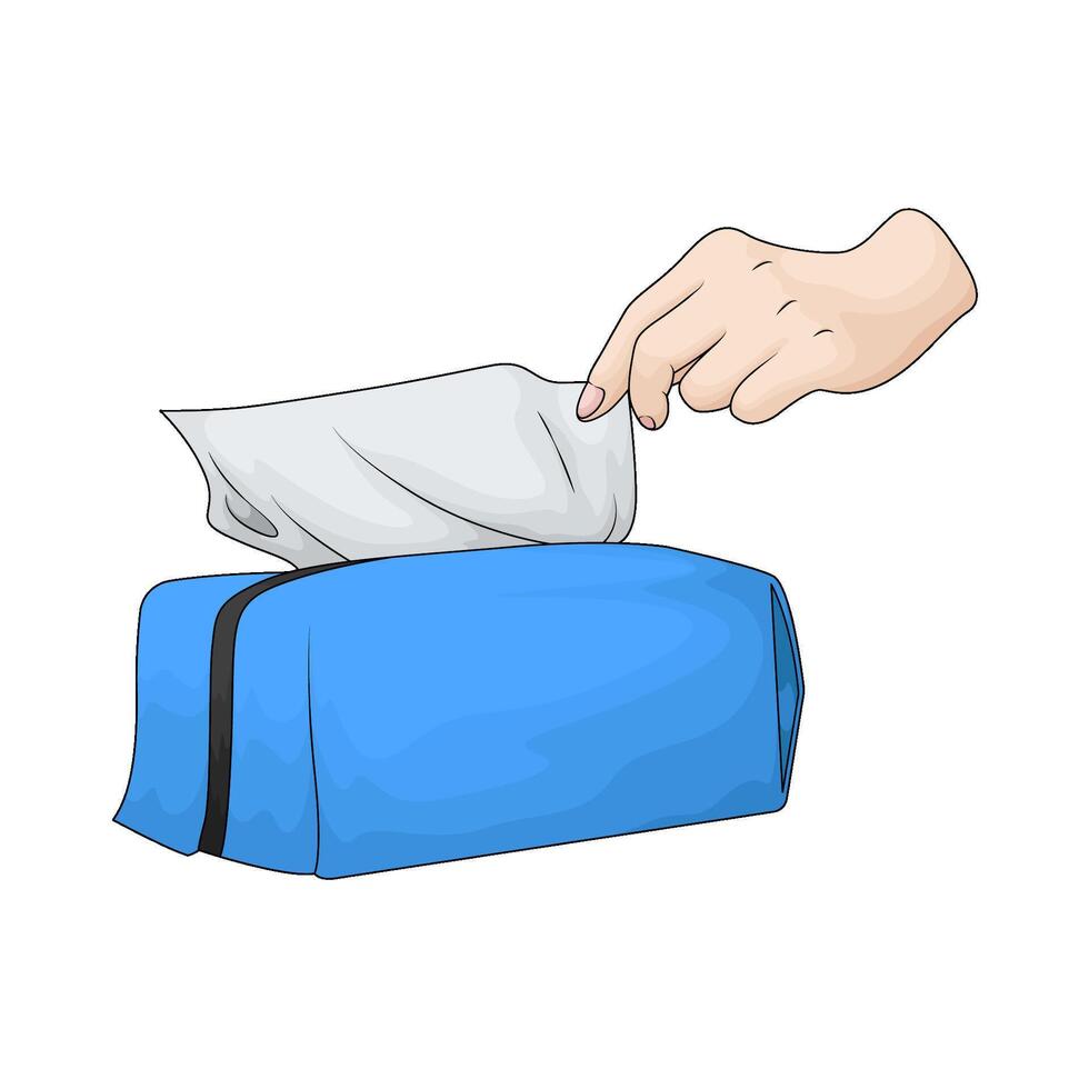 illustration of take a tissue vector