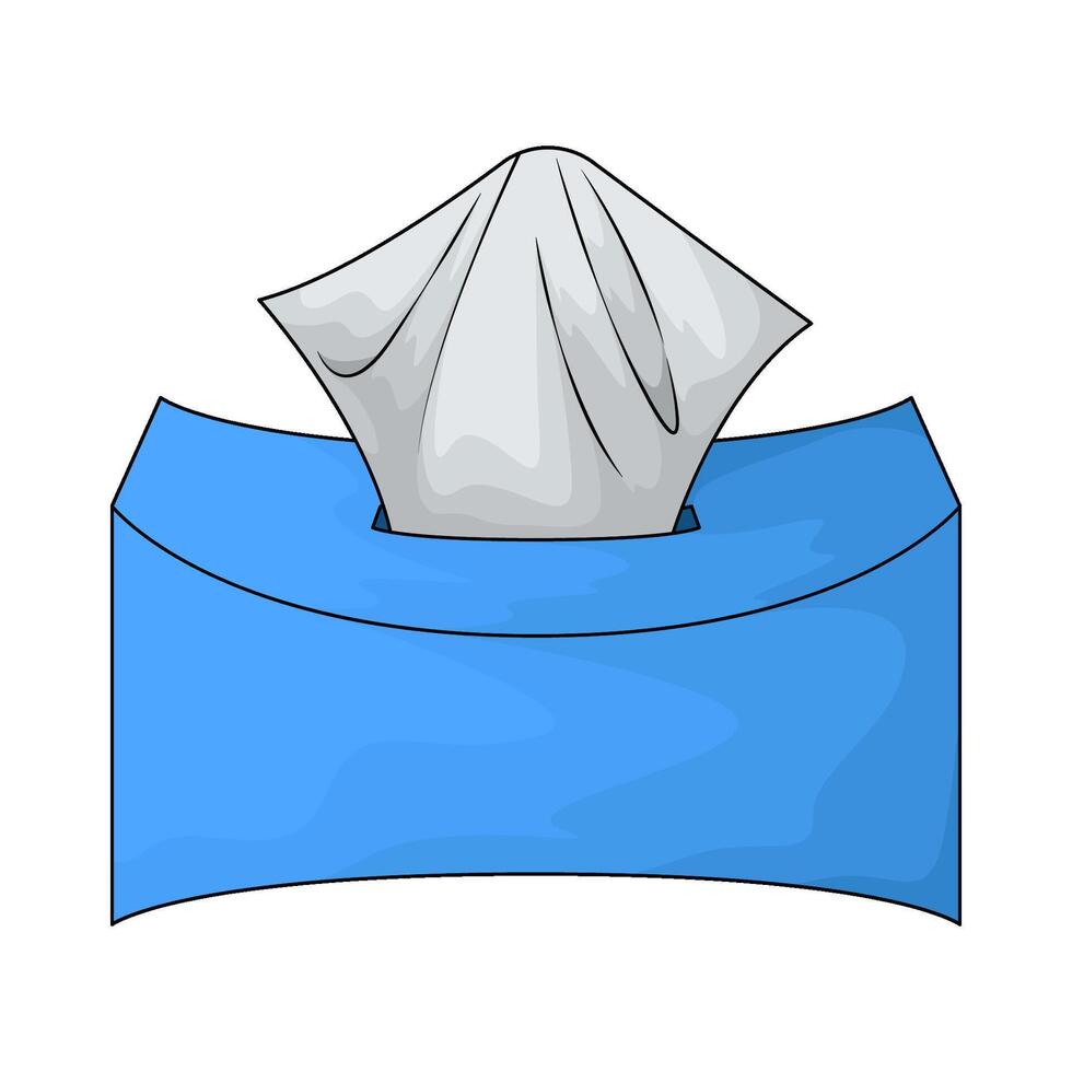 tissue with blue packaging vector