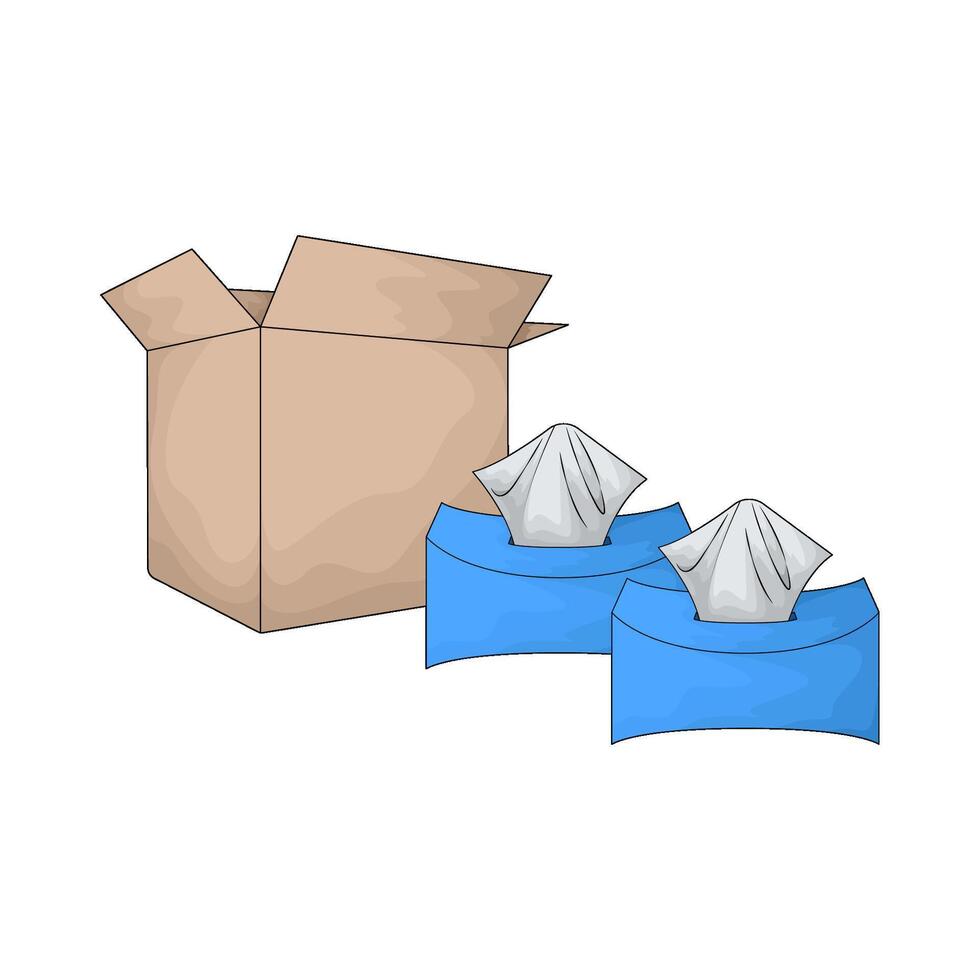 tissue with box illustration vector