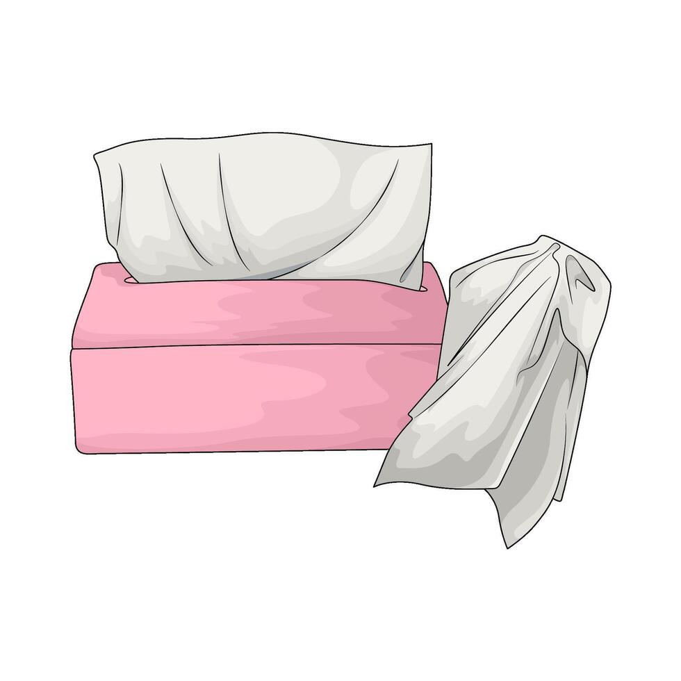 tissue in a pink box illustration vector