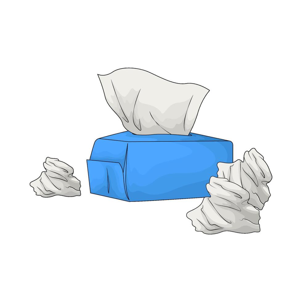 illustration of Soft Square Tissue box vector
