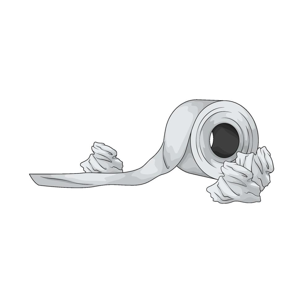 soft toilet paper roll illustration vector