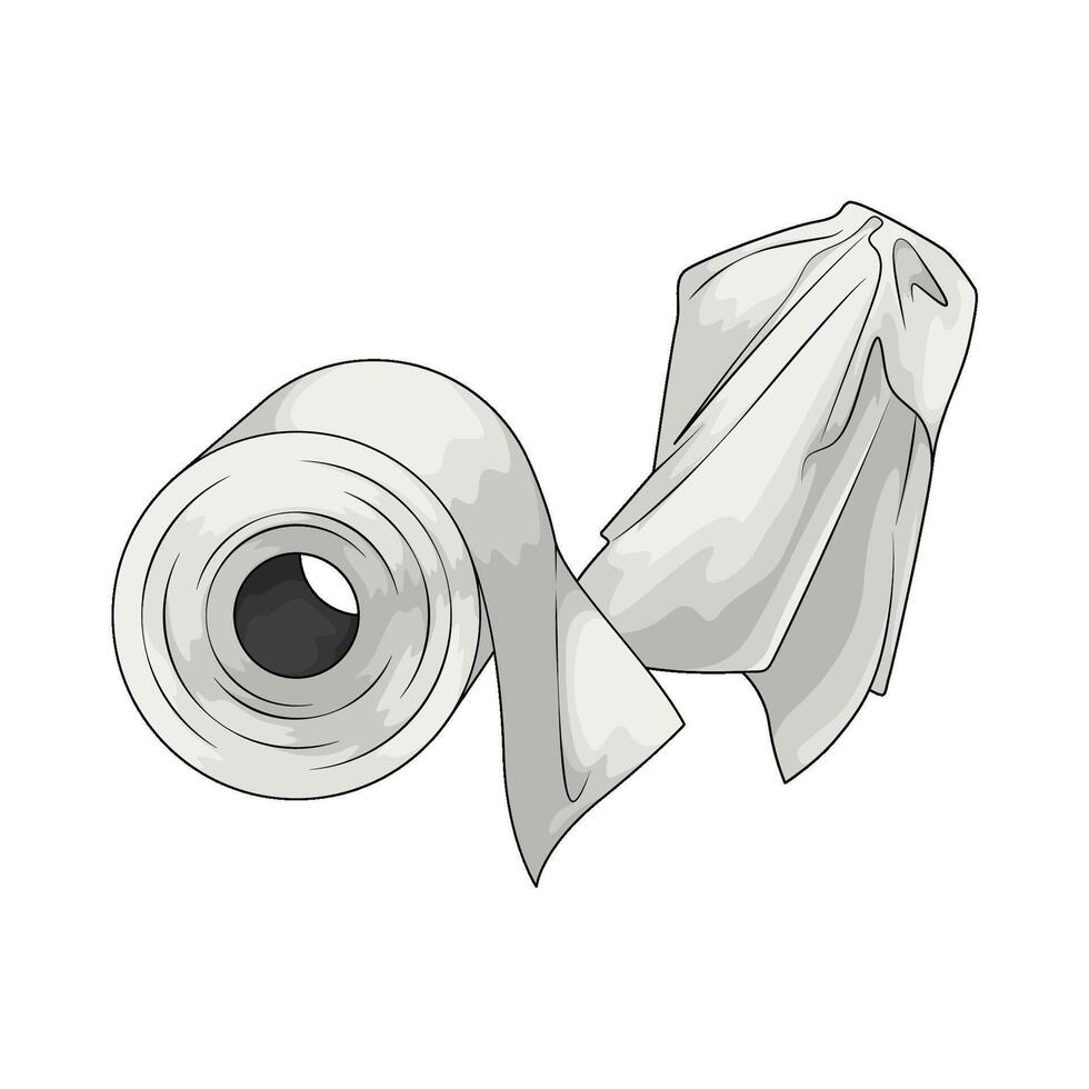 soft toilet paper roll vector