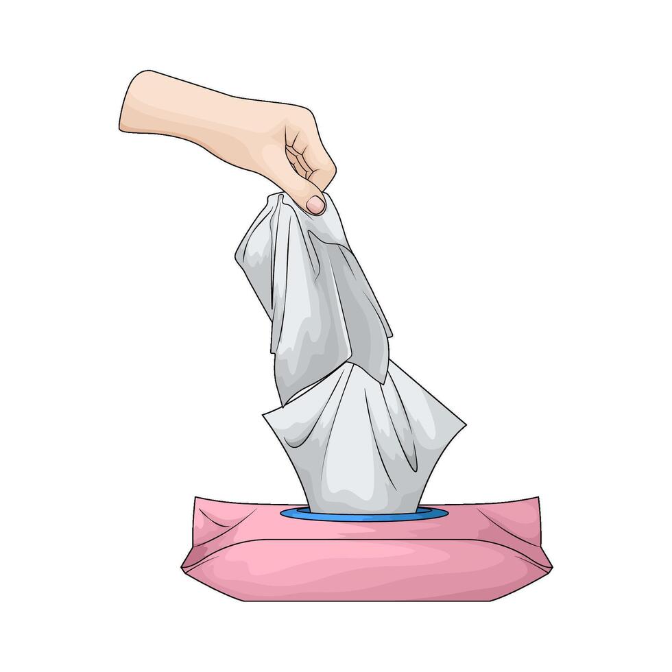take the tissue from box illustration vector