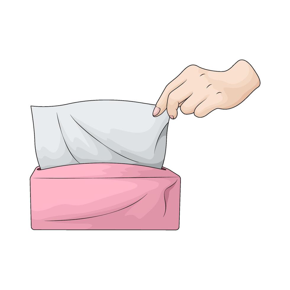 Soft Square Tissue box illustration vector