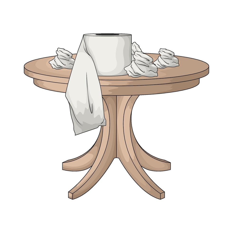 toilet paper on the table vector