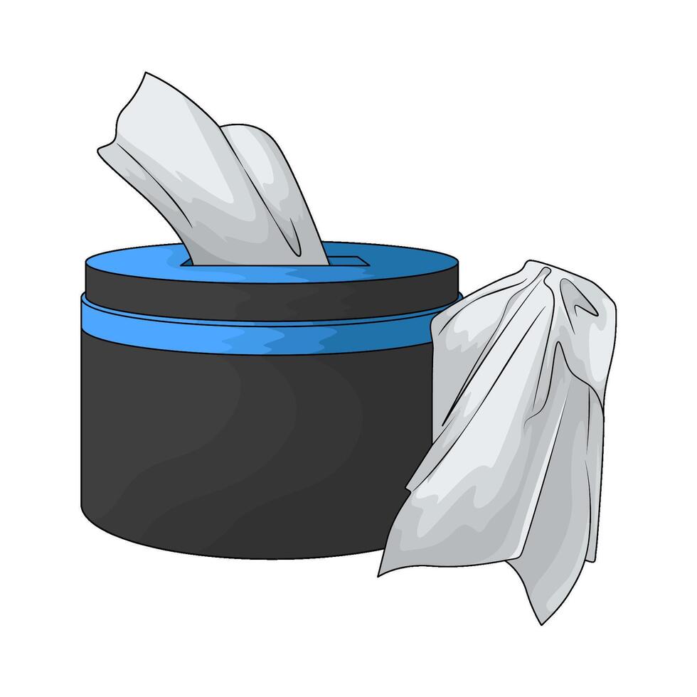 black and blue tissue box vector