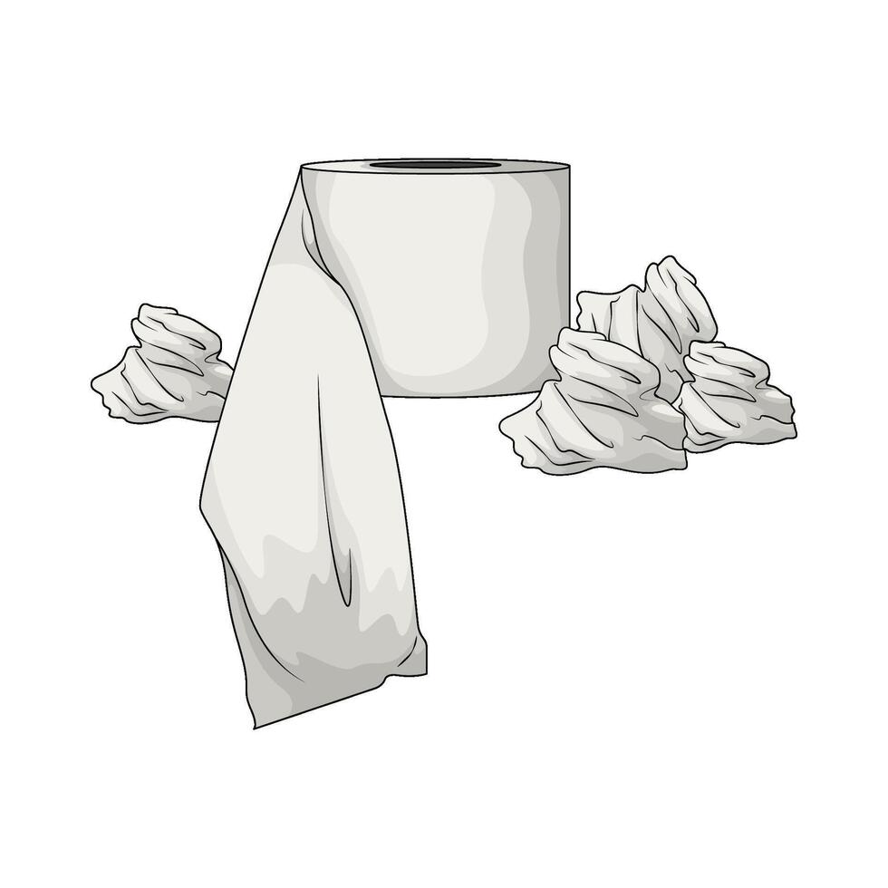 super soft toilet paper roll illustration vector