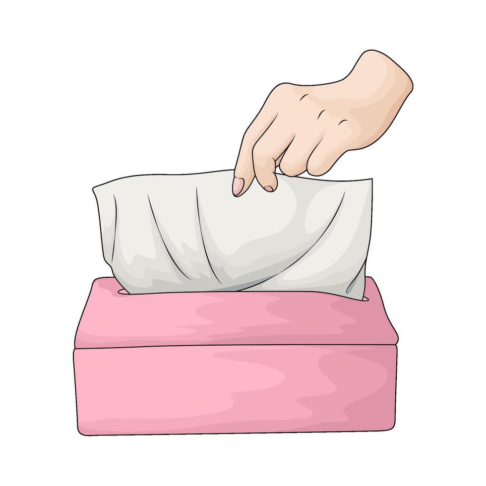 hand take a tissue vector