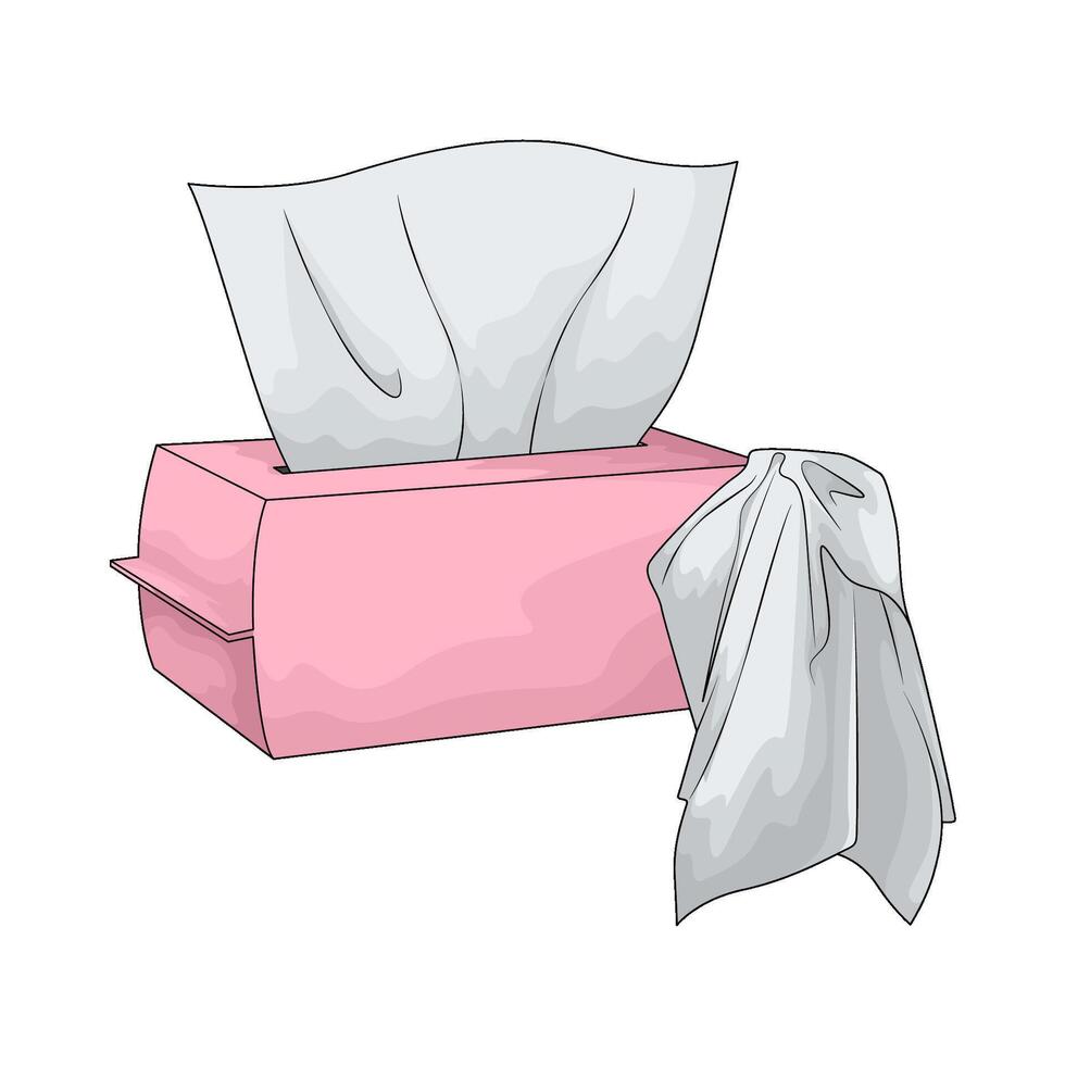 Ultra Soft Tissue Box illustration vector