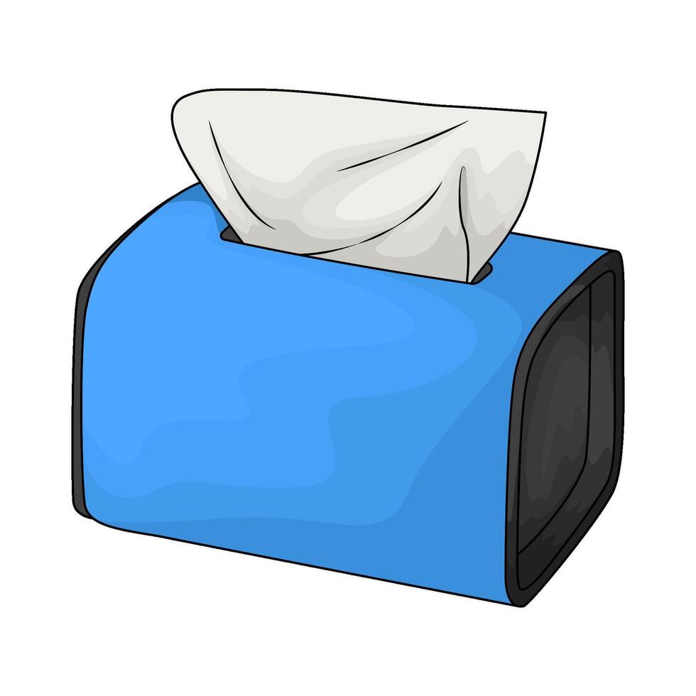 black and blue tissue box illustration vector