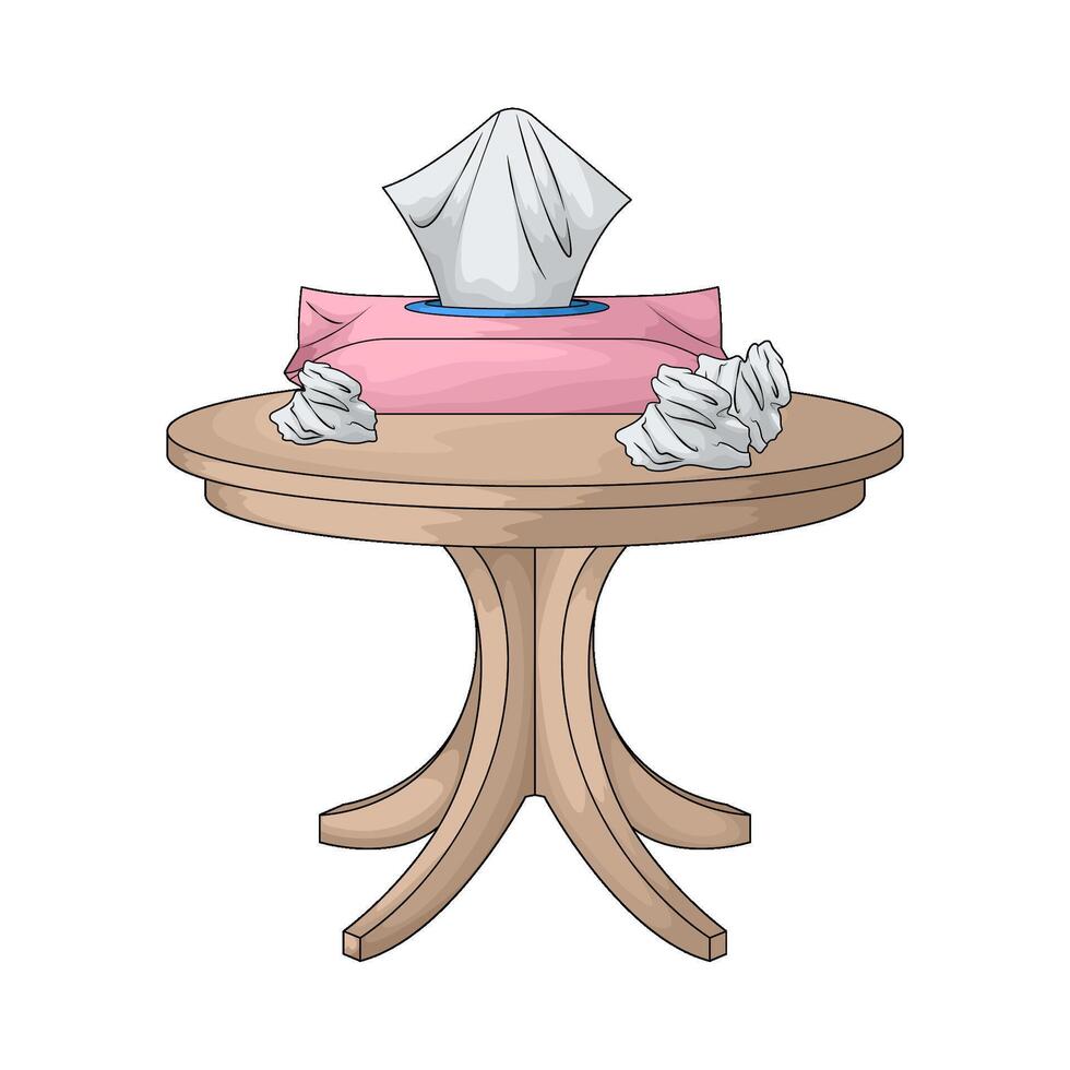 tissue box on the table illustration vector