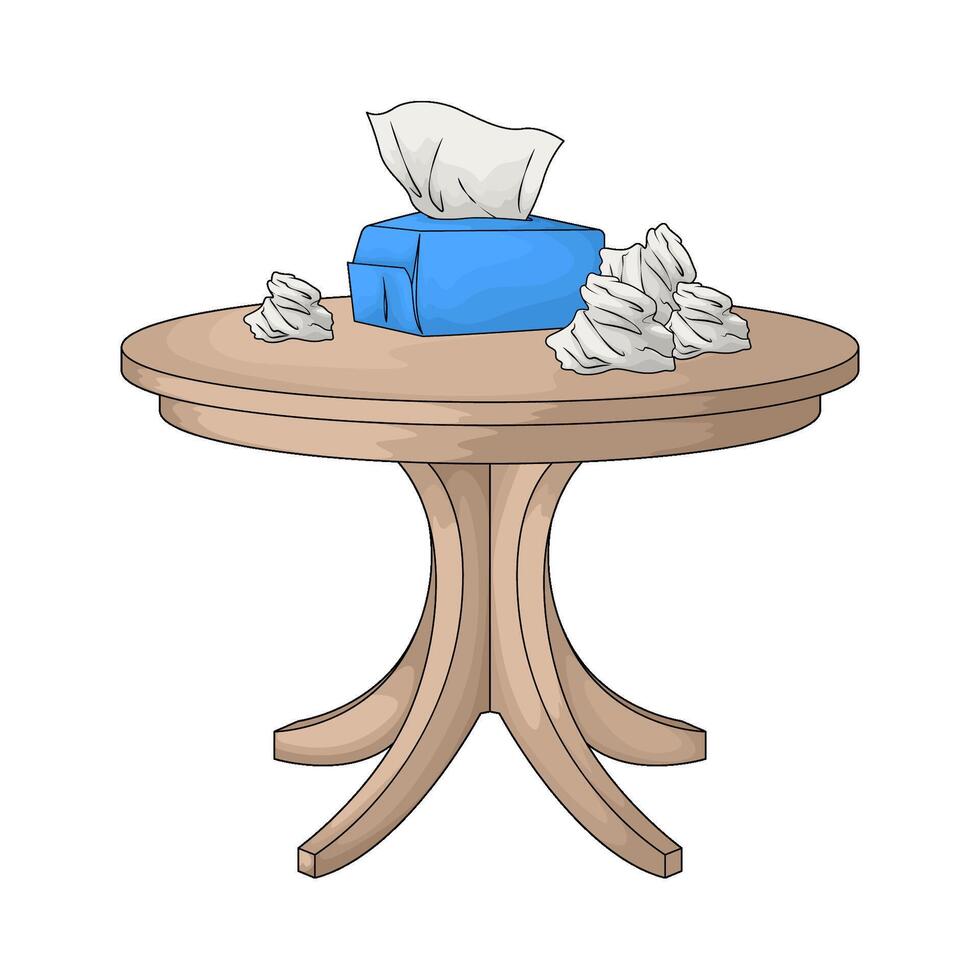 tissue box on the table vector
