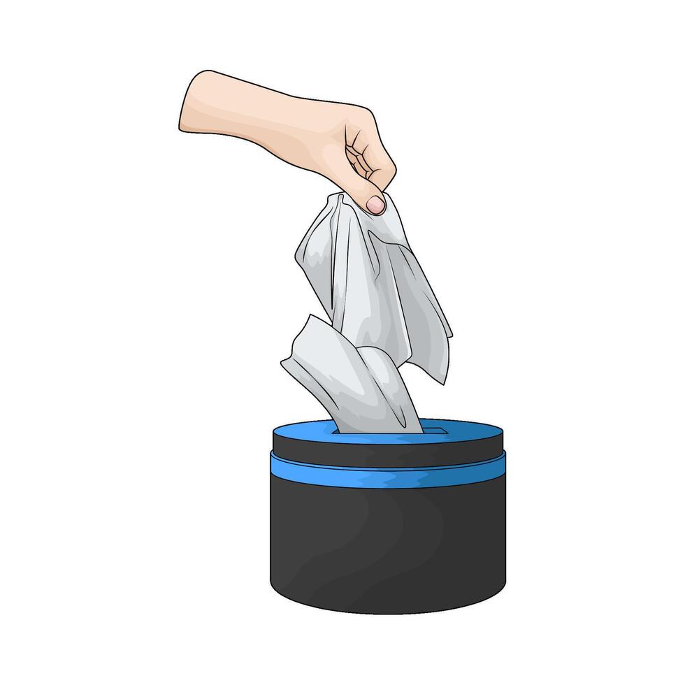 blue and black tissue box vector