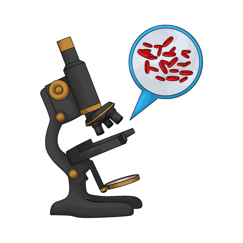 Laboratory microscope with cell vector