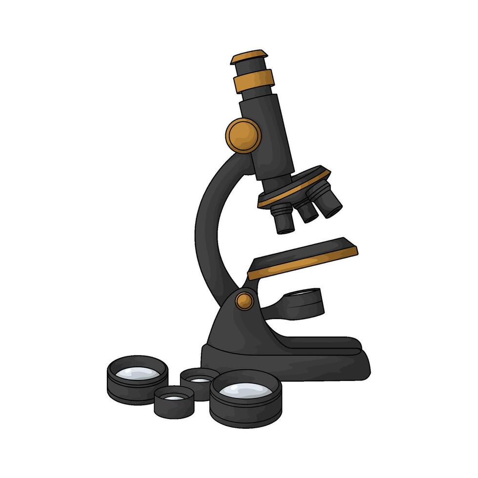 illustration of advanced black microscope vector