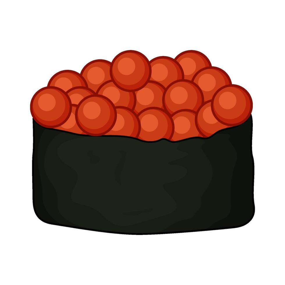 Sushi With Red Caviar vector