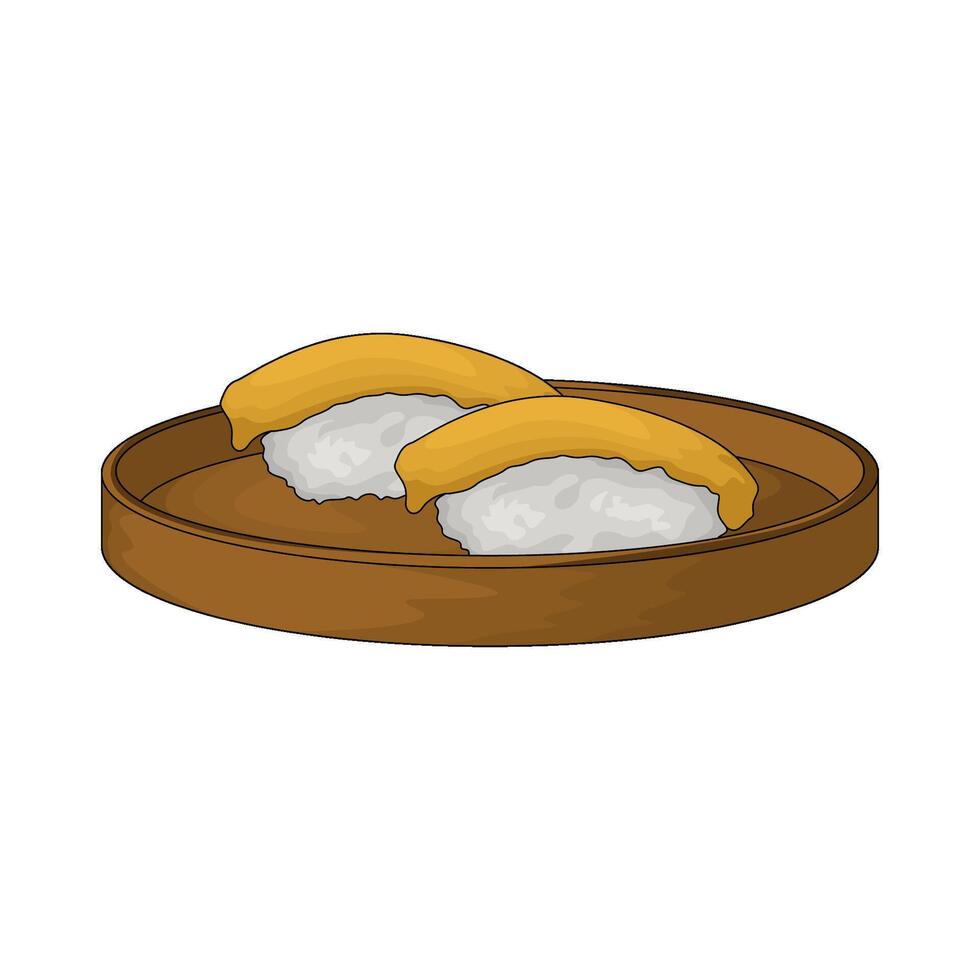 Tamago Roll Sushi illustration vector
