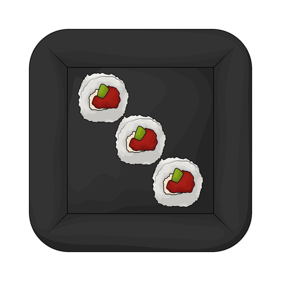 illustration of Classic Sushi Rolls vector