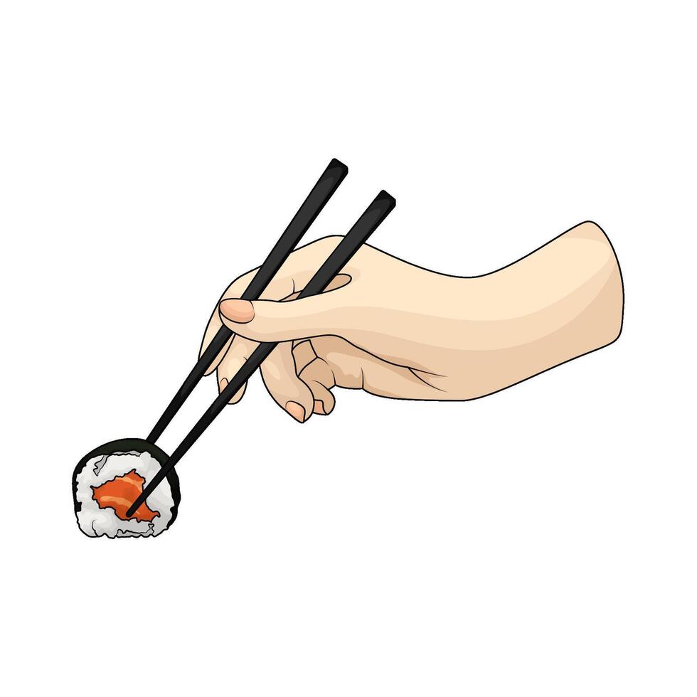 Fresh Salmon Sushi Rolls vector